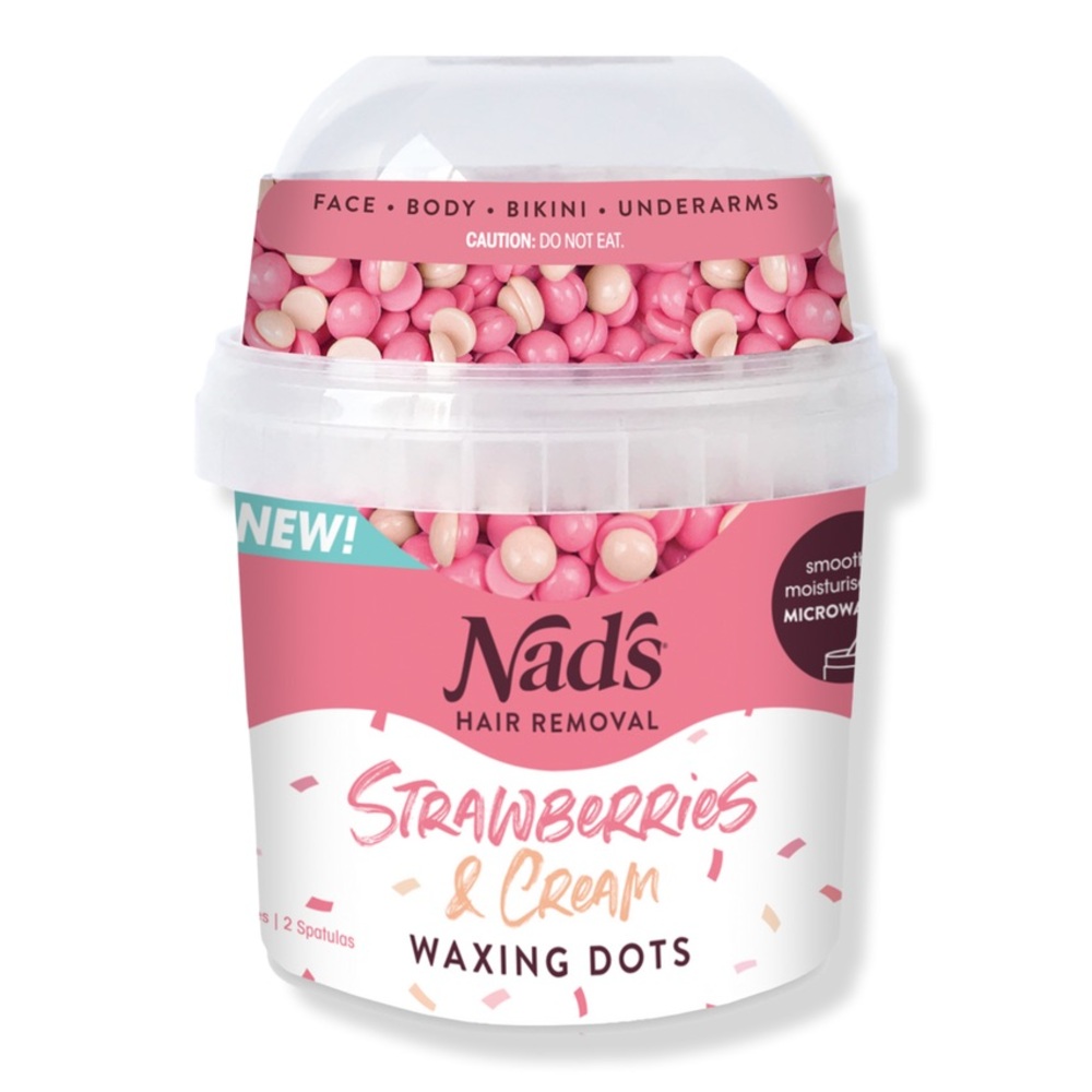 Nad’s natural Strawberries & Cream Waxing Dots Hair Removal Wax Beads(NWT)